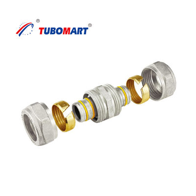 Armatures de compression pex droites démontables avec finition chromée
