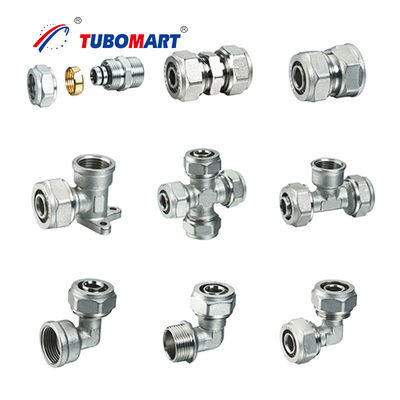 Armatures de compression Pex de 12 mm 16 mm 20 mm Armatures de compression de coude démontables