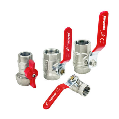 ODM 1/2 pouce soupape à bille de gaz en laiton personnalisé avec poignée rouge