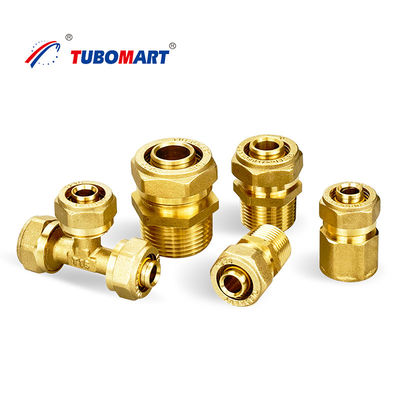 Résistants à la compression en laiton Pex pour tuyaux d'eau à plusieurs couches Pex ISO 9001/9002
