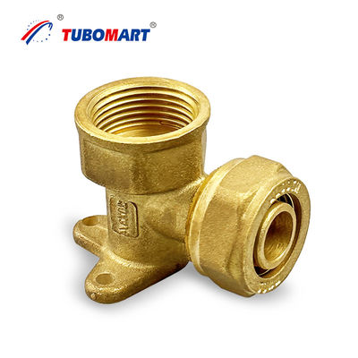 Résistants de compression en laiton pex chromé homologués ISO 14001 pour les tuyaux d'eau pex