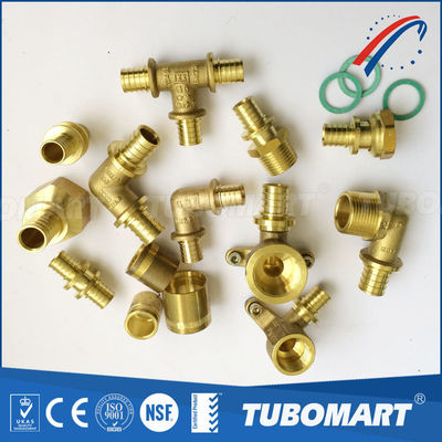 Plomberie en laiton Pex coulissante ajustement 1/2 pouce 3/4 pouce 1 pouce Pex tuyau Tee
