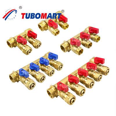 3 - 12 sorties de cuivre Pex Manifold 1/2 pouce 150 Psi système de manifold de tuyau Pex