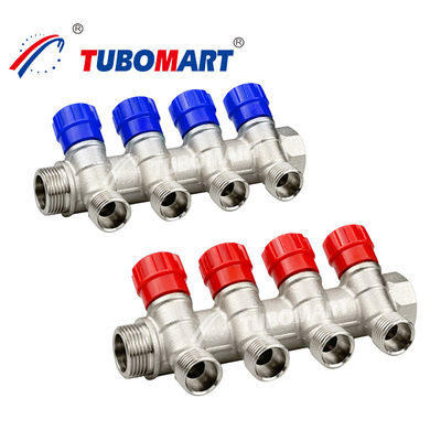 Manifold de tuyauterie en laiton Pex 2 - 12 Ports Manifold de chauffage par le sol