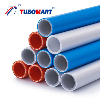 Pipe d'eau en PEX bleu blanc rouge DN 16 mm - 32 mm Tubes en PEX en polyéthylène croisés