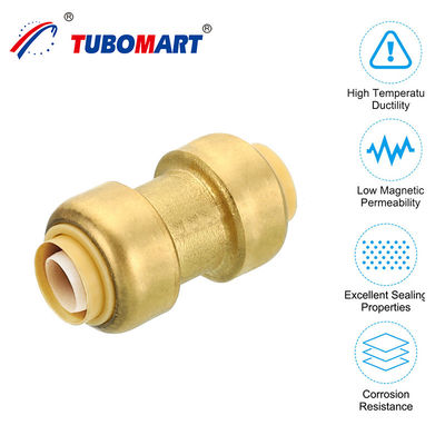 Rapide connexion des raccords d'eau coude haute pression matériau en laiton pousser dans l'ajustement de tuyau adapté pour la plomberie