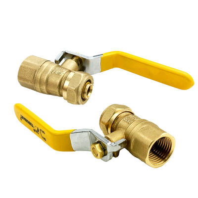 Valve à gaz en laiton de support personnalisée haute pression 1/4-4' avec certification SAI GLOBAL AS4617-2004