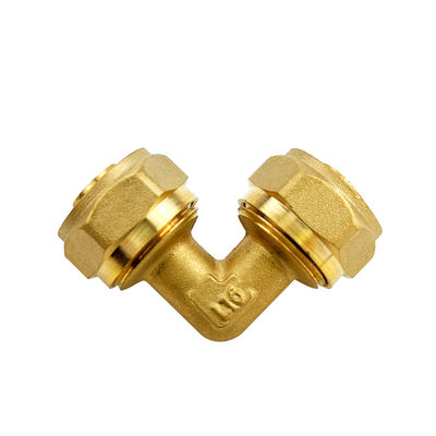 Certifié ISO Couleur jaune cuivre CNC précision usinée Elbow Pex Compression