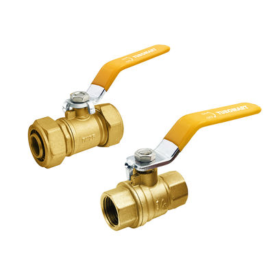 Valve de gaz à bille en laiton personnalisée avec connexion mâle et contrôle du gaz des matériaux de plomberie certifiés SAI 1/2 