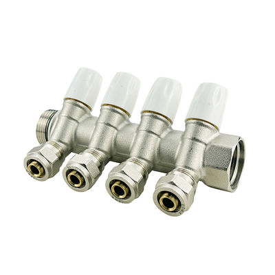 Système de chauffage hydronique de 2 à 6 voies Manifold Pex en laiton pour une installation facile
