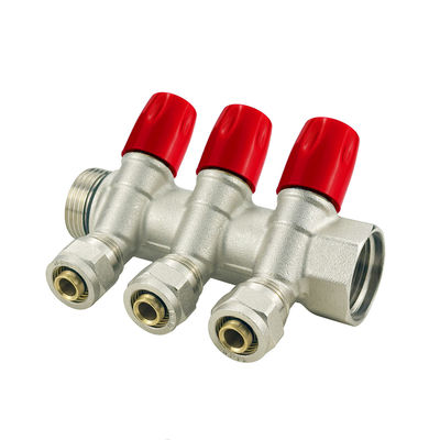 Taille personnalisée Manifold Pex en laiton pour les supports à température normale 2-6 voies