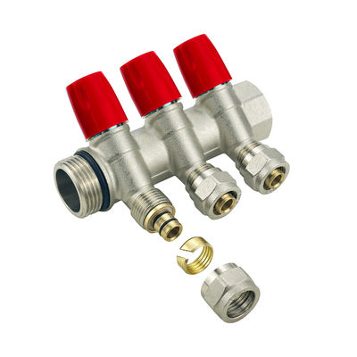 Matériau de soupape Brass Brass Pex Manifold avec 2-6 voies et taille personnalisée