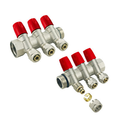 Ventilateurs de couleur personnalisés outils et matériel Ventilateurs à billes Ventilateurs en laiton Pex Manifold 1/2 