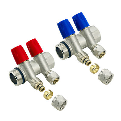 Manifold Pex en laiton personnalisé pour système de chauffage par le sol 2-12 voies