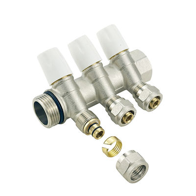 Transports d'eau Manifold Pex en laiton avec couleur personnalisée à l'intérieur du chauffage par le sol / eau