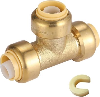 Tubomart OEM Brass Lead Free Push Fit Adapté à la morsure de requin 1/2 pouce 3/ 4 pouces Adapté au tuyau