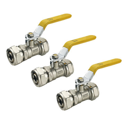 Tubomart 1/2 3/4 pouces jaune manche soupape de contrôle de gaz soupape à bille de cuivre pour soupape à gaz