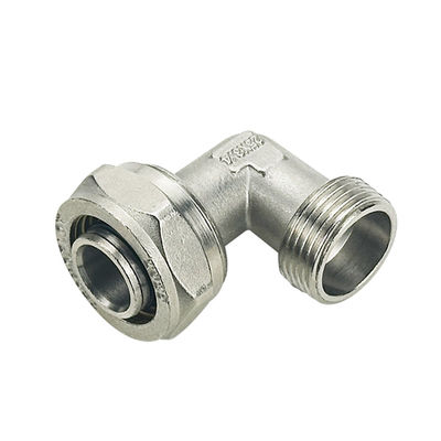 OEM PEX AL PEX raccords de tuyaux à gaz multicouches jaune égal cuivre compression coude toutes tailles modèle de tête de connexion de soudure