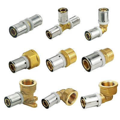 Fittings de presses Pex droites mâles de plomberie à crampes forgées Soudure à bout PEX PERT Fittings de tubes multicouches avec certification ISO 9001/9002