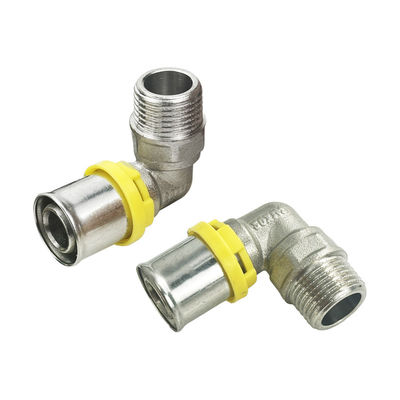 Tubomart presse de plomberie en laiton raccords de gaz TH profil égal Tee multicouche Pex Al Pex raccords de tuyaux pour le système de gaz