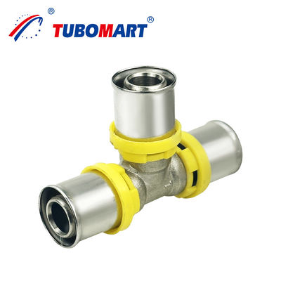Pipe compatible Pex Al Pex de type TH pressée en laiton adaptée au gaz d'eau Coper CW614N CE certifiée et durable