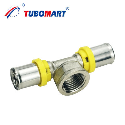 Tubomart OEM PEX AL PEX raccords de tuyauterie à gaz raccords de tuyauterie multicouche TH style raccords de presse en laiton pour système de gaz