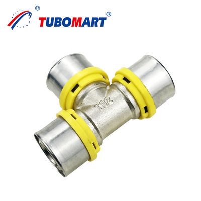 Tubomart en gros TH Style PEX AL PEX Près de l'appareil pour le coude T-shirt Couplings de la presse en laiton