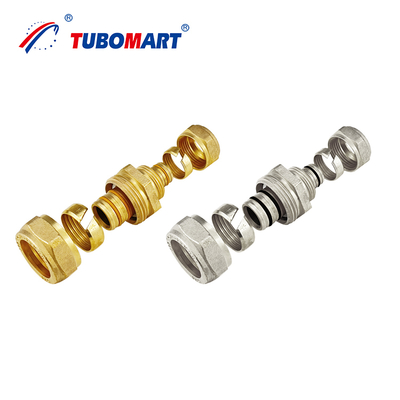Armatures à gaz en laiton tuyauterie tuyauterie tuyauterie à gaz ponceau capuche tee prise de gaz en laiton armatures à compression filetées