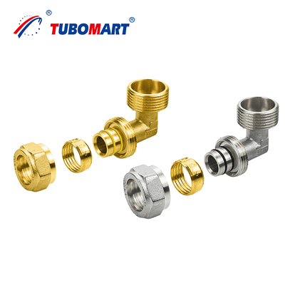 Armatures de compression en laiton avec certificat ISO NSF pour la plomberie, l'eau et le gaz Pex Al Pex Armature en laiton pour tuyaux