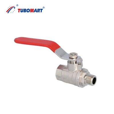 TUBOMART OEM Manual Brass Ball Valve with Butterfly Handle 1/2''-1'' ISO 9001 Certified for Water and Gas Supply