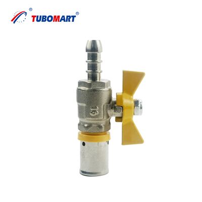 OEM PRESS GAS HOSE BALL VALVE Longue poignée Taille avec S16X10 pour le tuyau à gaz multicouche PAP
