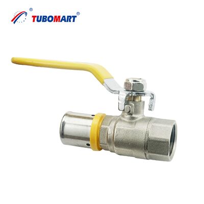 Vanne à boisseau sphérique pour tuyau de gaz sous pression OEM avec longue poignée, taille S16X10, adaptée aux conduites de gaz multicouches PAP.